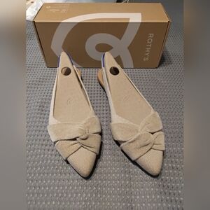 Rothy's Women's Cream Bow Flats "Brioche"